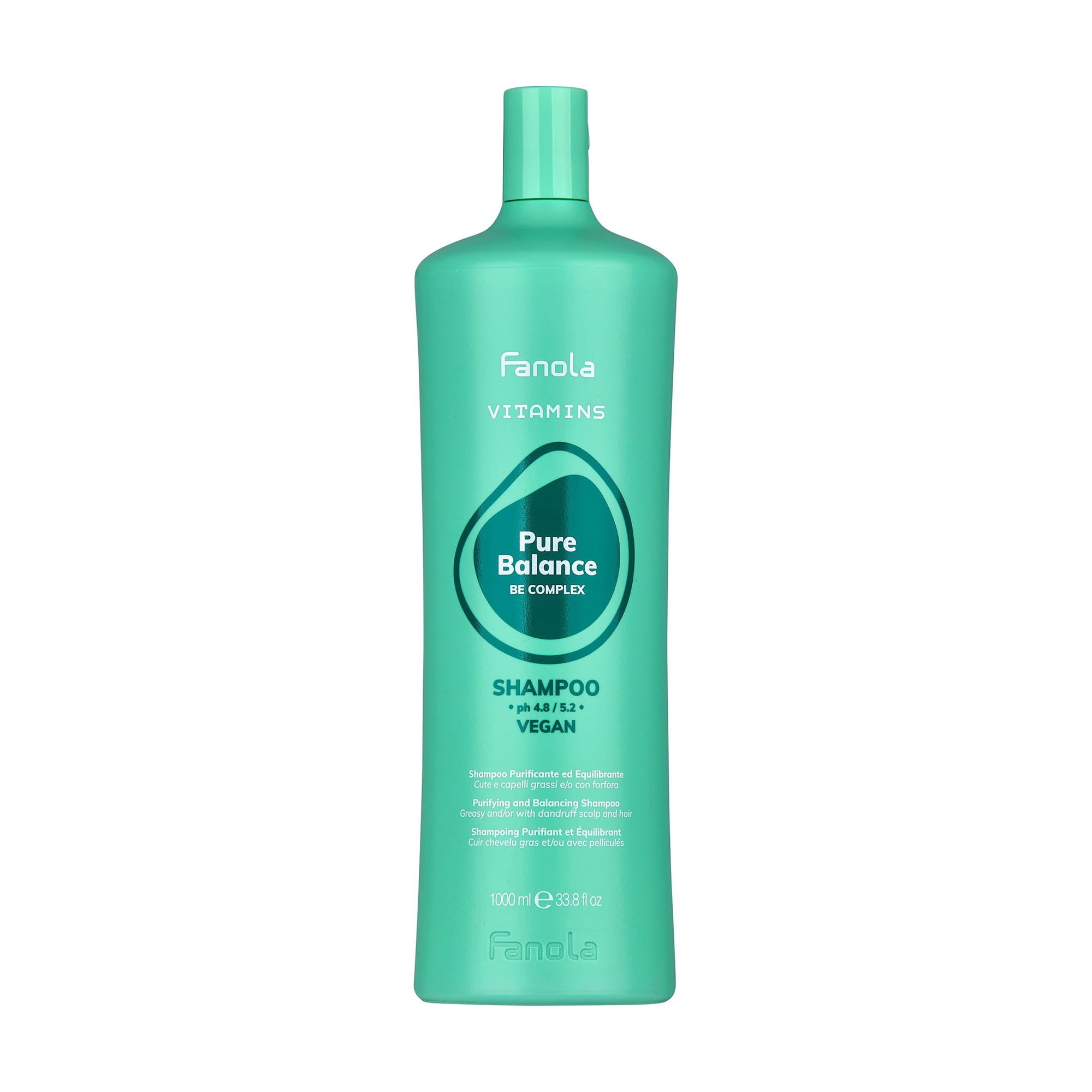 Очищувальний та балансувальний шампунь для волосся Fanola Vitamins Pure Balance Be Complex Shampoo, 1 л